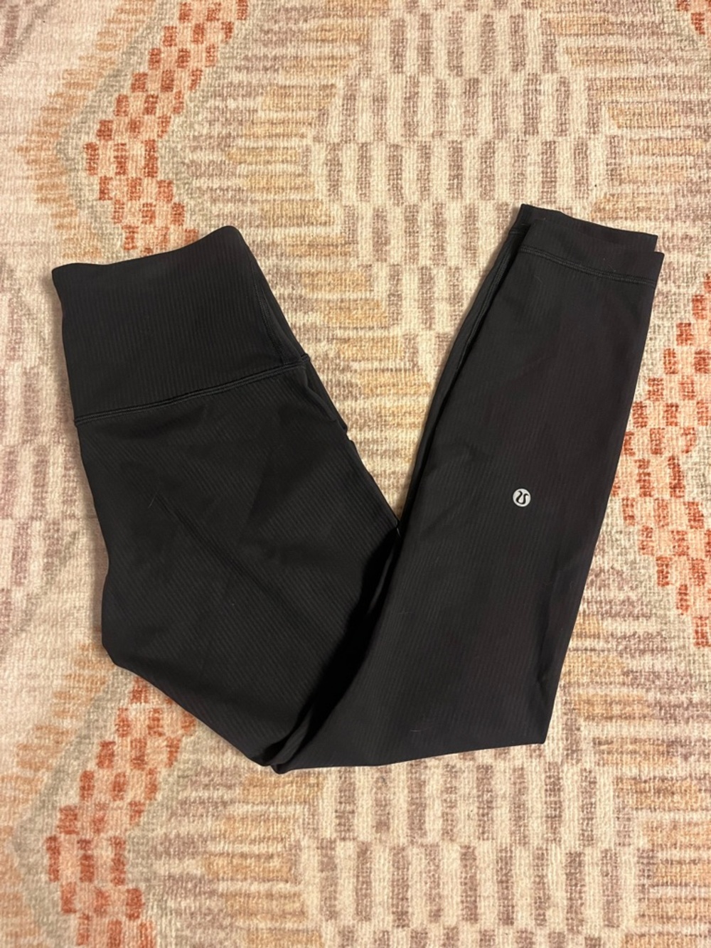 lululemon athletica Black Ribbed Leggings